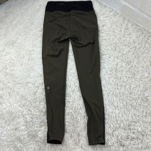 Lululemon Smooth Stride Tight Dark Olive / Black - Picture 6 of 6